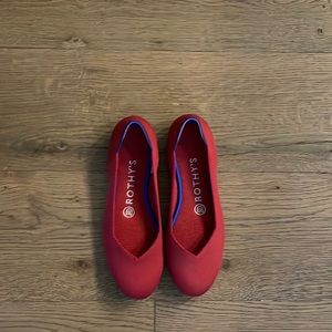 Rothy’s Rounded Toe Red Flats